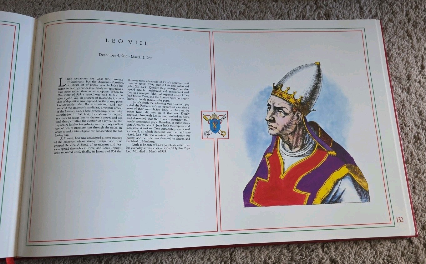 The Popes Book Papal History Catholic St. Peter to John Paul II 1st Edition 1990