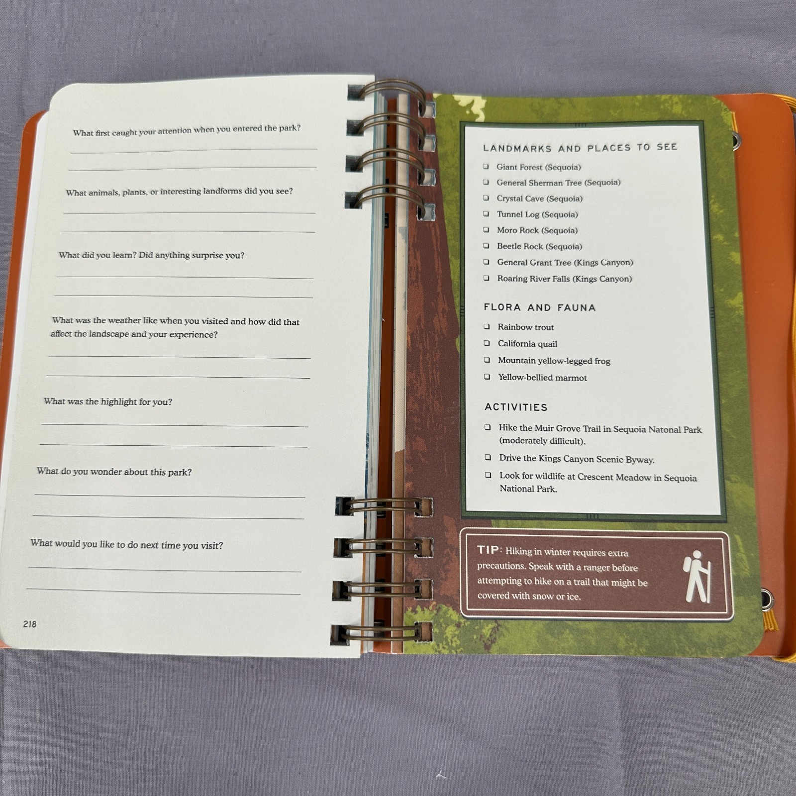 National Parks Travelers Companion Journal Passport Stamps Hiking Travel Log