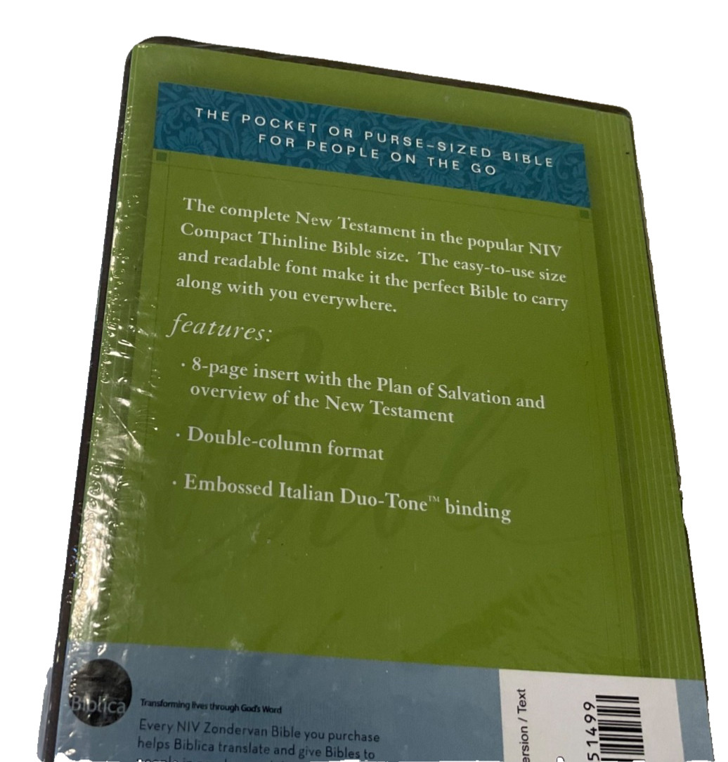 NIV New Testament Compact (Bible) 2005 Chocolate Brown Text 1984