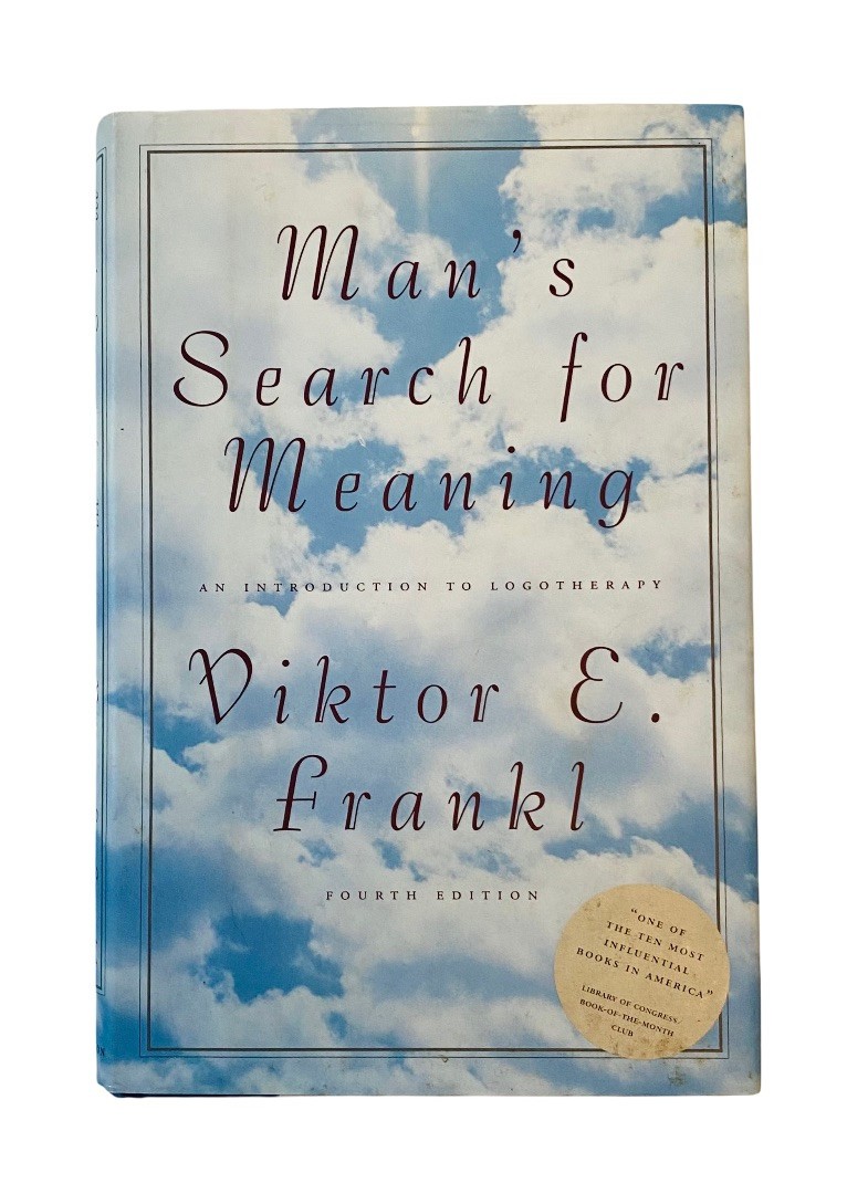 MAN’S SEARCH FOR MEANING by Viktor E. Frankl, Hardcover Book – Good, 4th Ed.