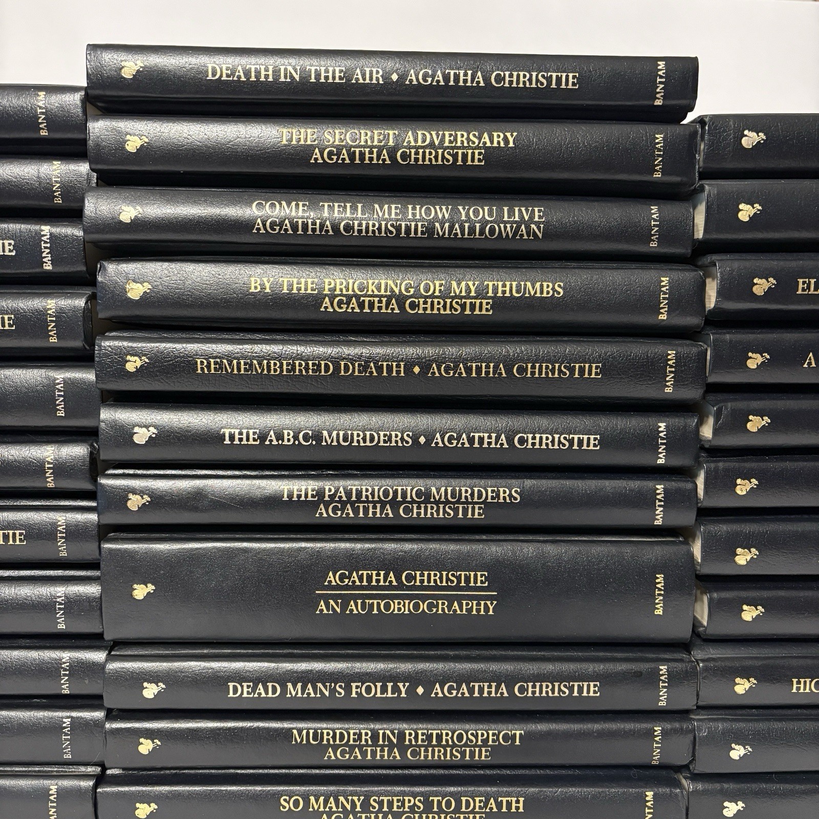 Agatha Christie Mystery Collection – Lot of 39 Books – Bantam Leatherette HC Set