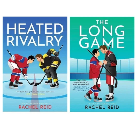 Heated Rivalry & The Long Game 2 Books Set by Rachel Reid Paperback