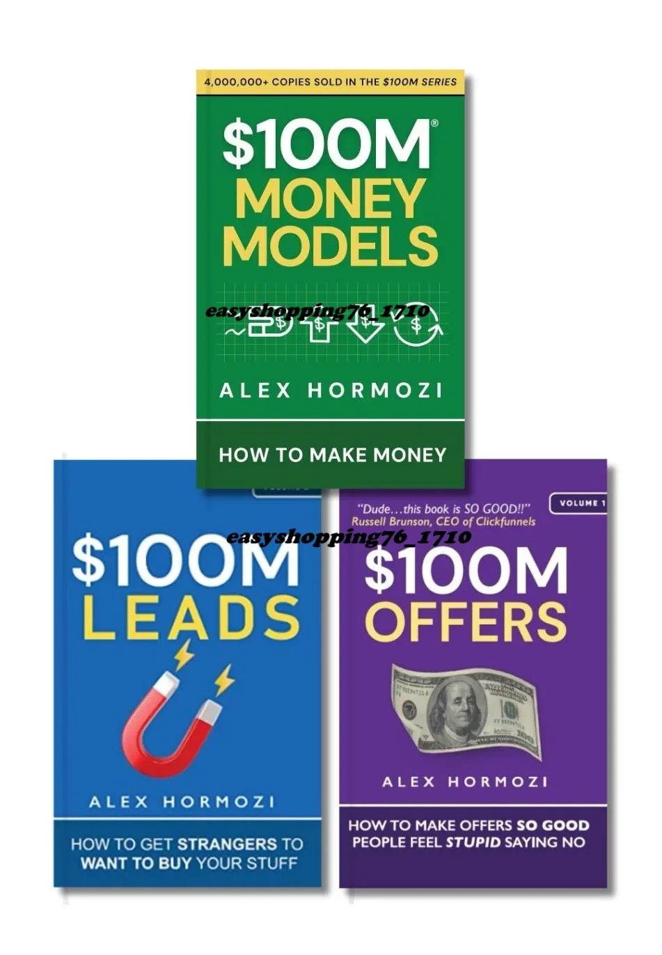 3 BOOK SET $100M Money Models+ $100M Offers+$100M Leads PAPERBACK USA ITEM