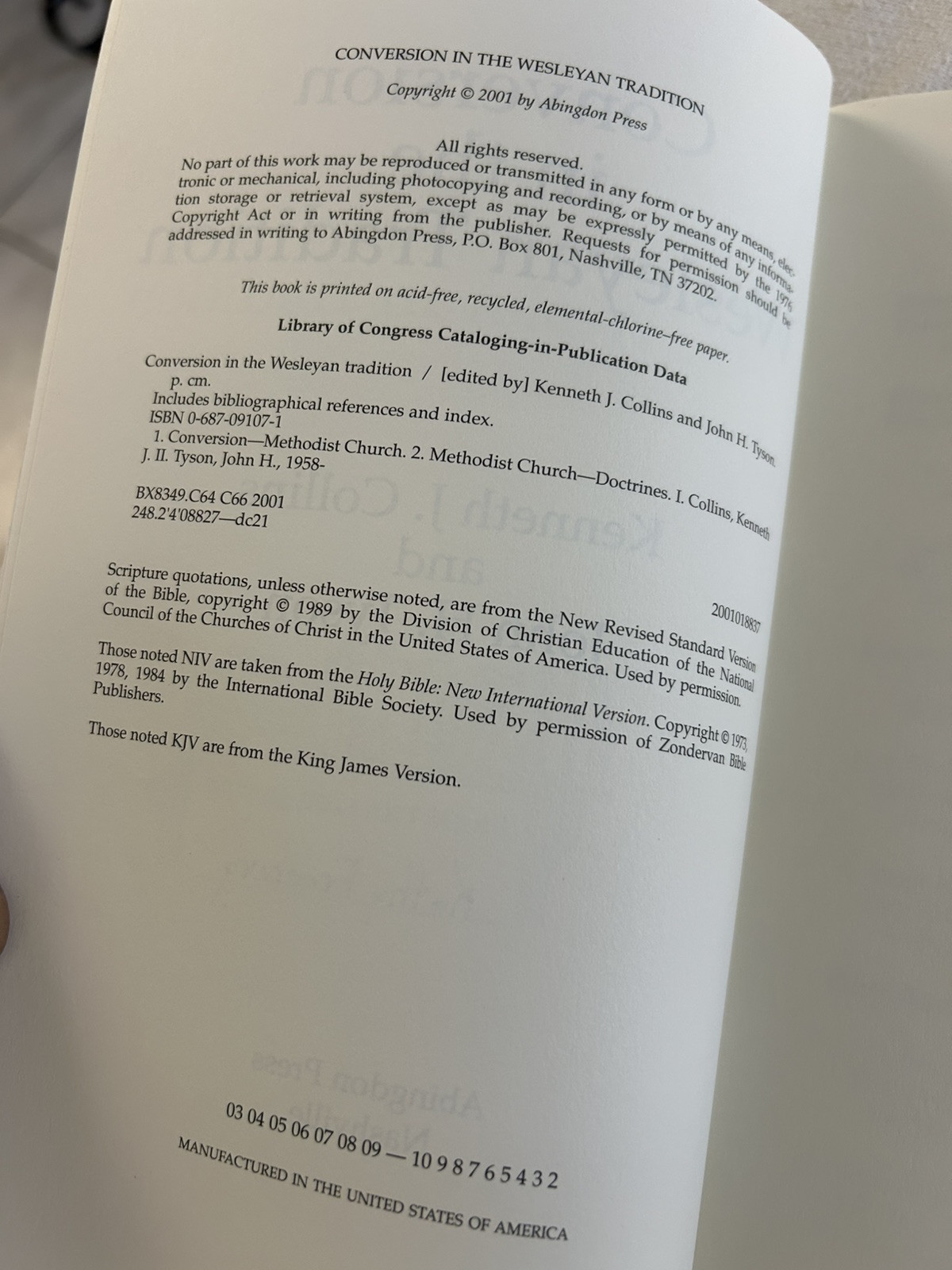 Conversion in the Wesleyan Tradition by John H Tyson: L2