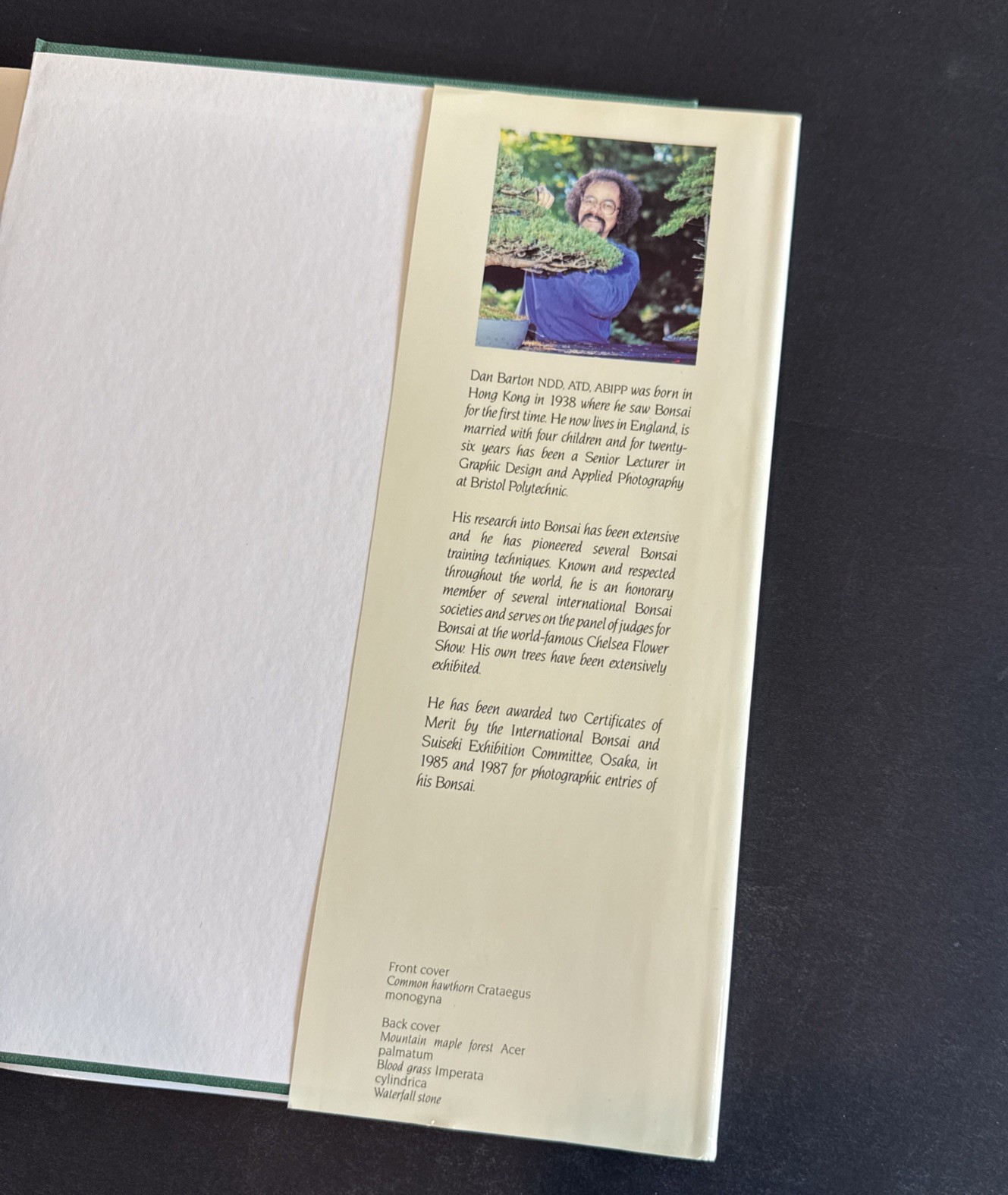 The Bonsai Book (HARD BACK GREEN) Barton, Dan SIGNED/EBURY PRESS, GB 1989
