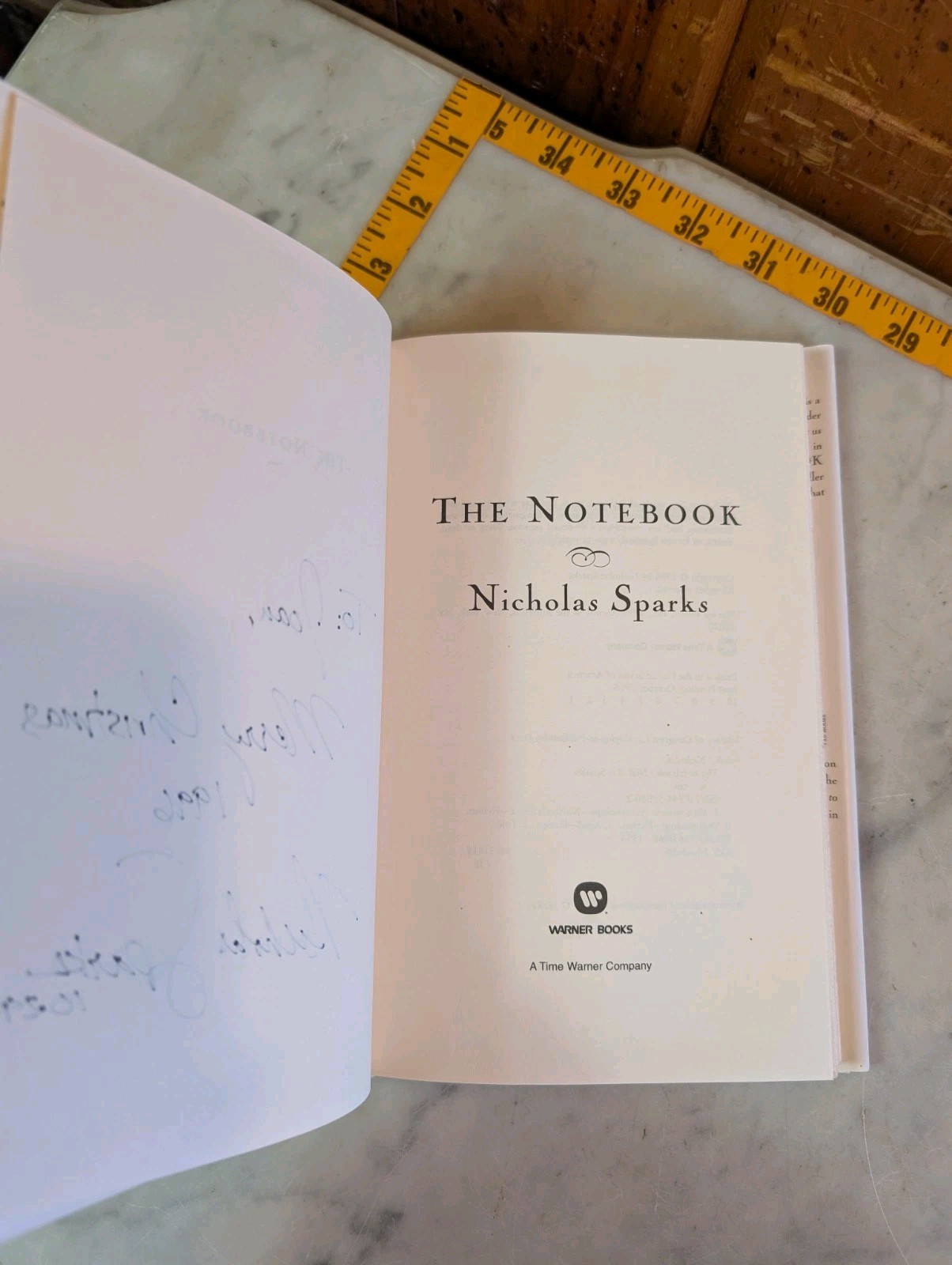 SIGNED The Notebook by Nicholas Sparks 1996 Hardcover DJ First Ed First Print
