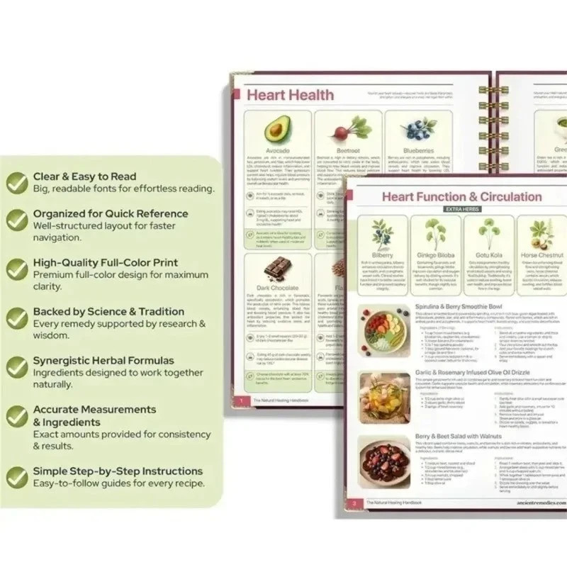 The Natural Healing Handbook Spiral Bound Guide For Herbal Remedies And Natural.