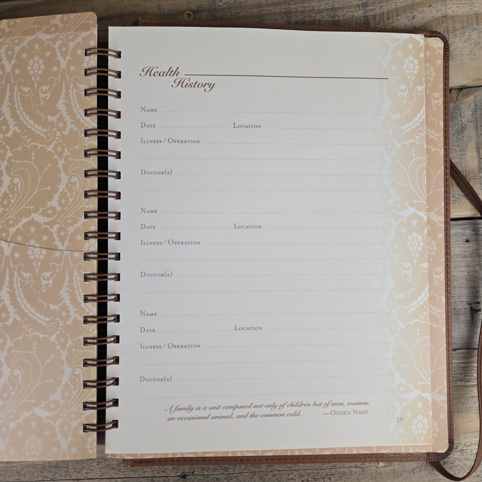 Our Family History A Keepsake Journal Faux Leather-Bound Family Tree Religious